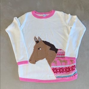 NWOT girls horse sweater